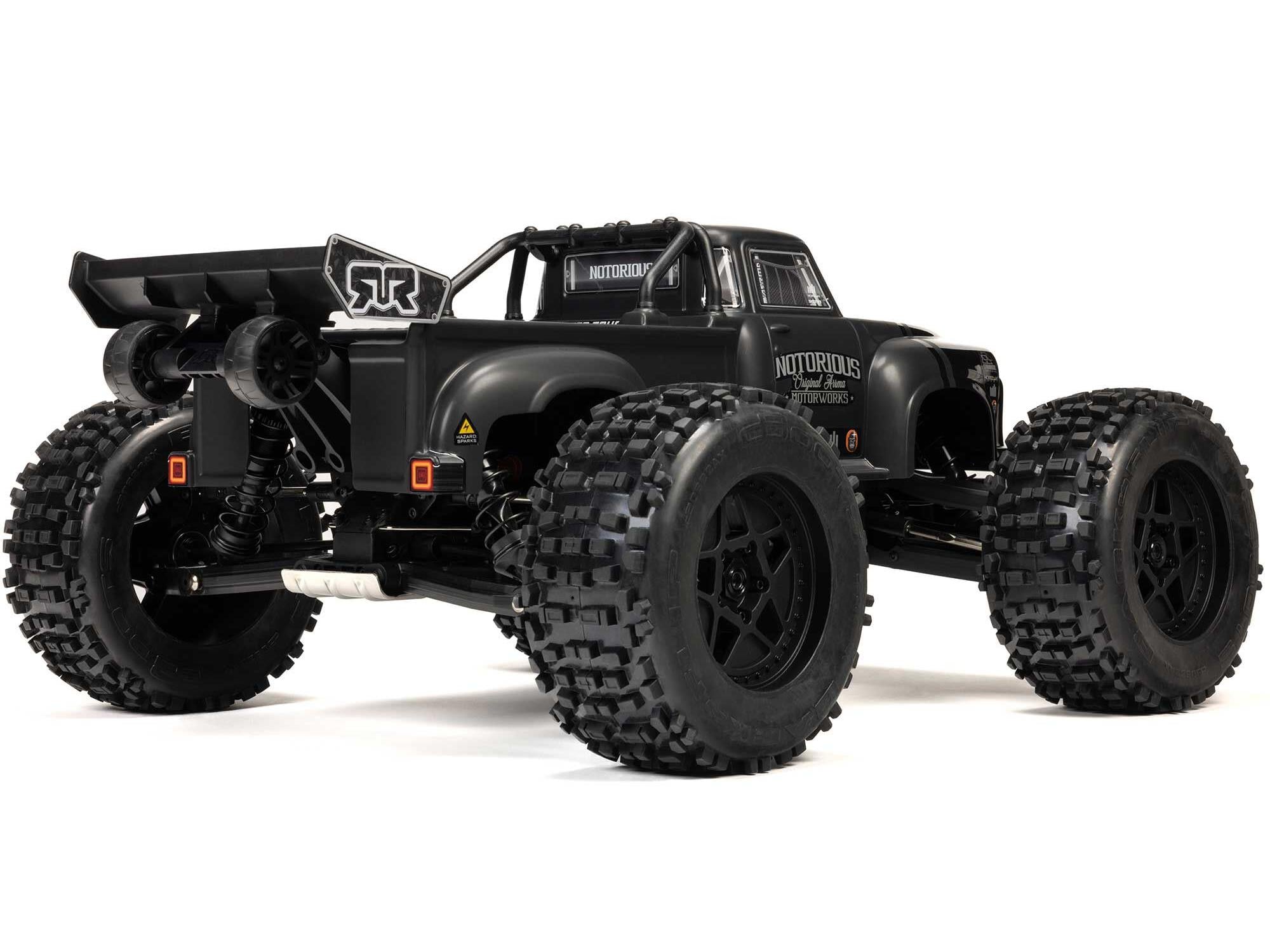 1/8 NOTORIOUS 6S V6 4X4 BLX Stunt Truck RTR Black