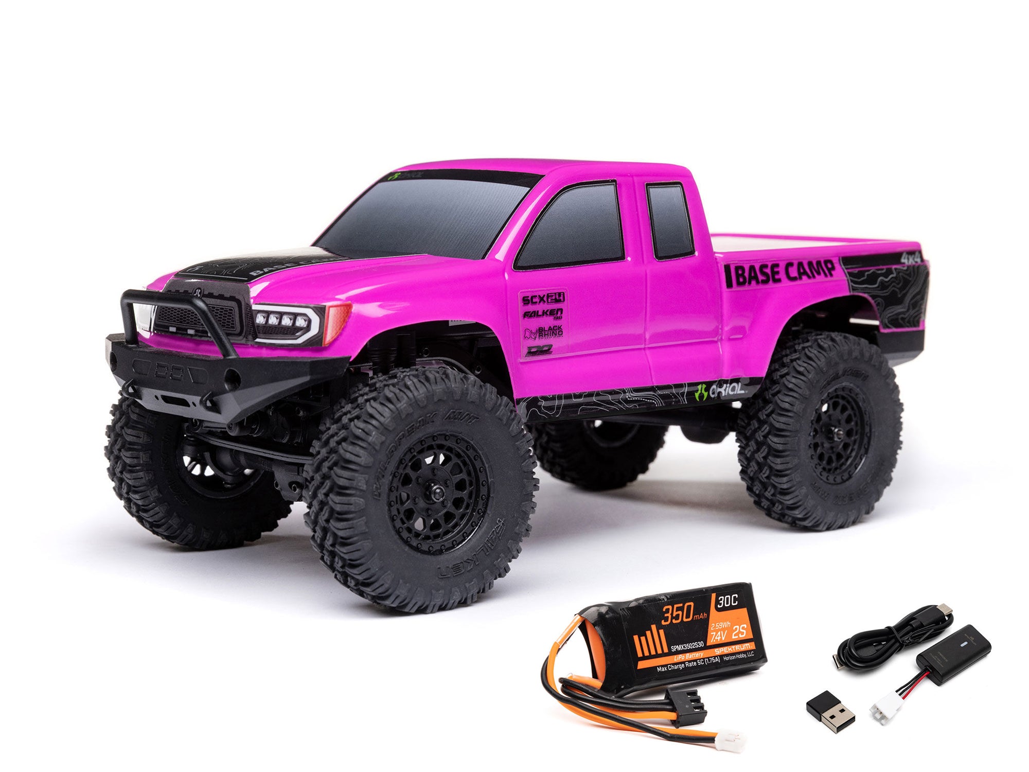 Axial 1/24 SCX24 Base Camp 4WD Rock Crawler RTR Pink - C-AXI-1219T3
