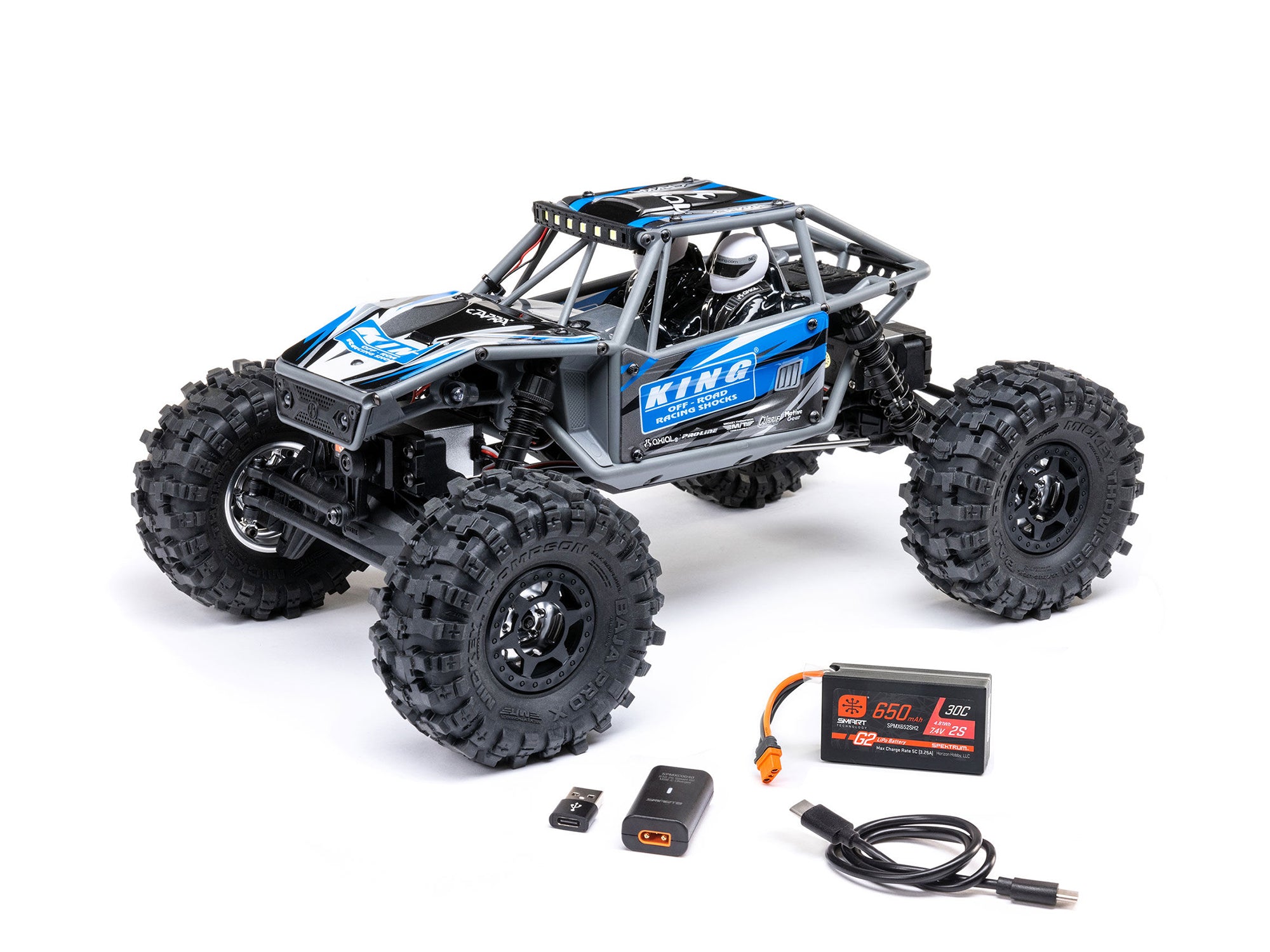 Axial 1/18 UTB18 Capra 4WS 4WD Trail Buggy RTR with Bat/Chg Blue C-AXI-1750T1