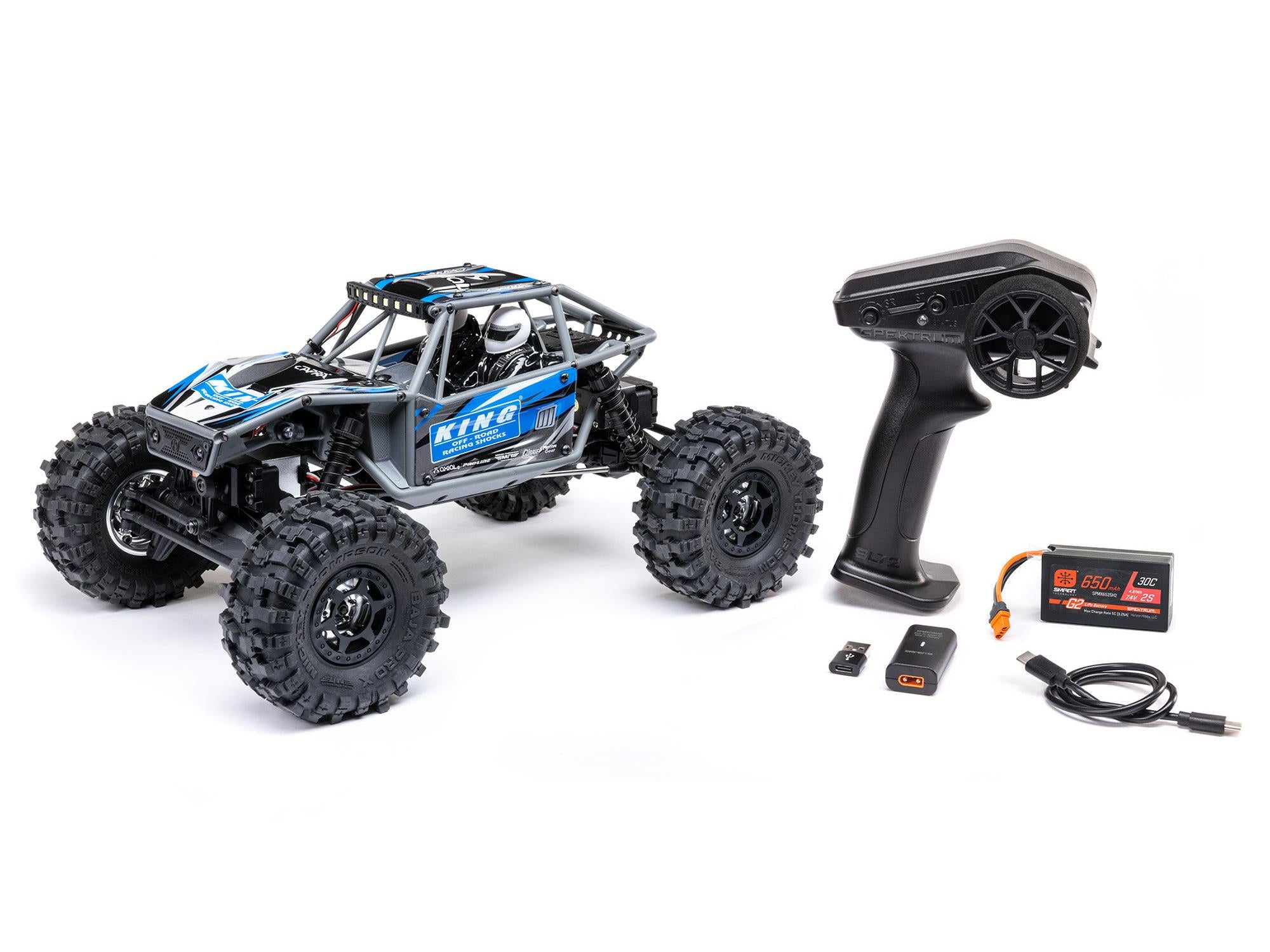 Axial 1/18 UTB18 Capra 4WS 4WD Trail Buggy RTR with Bat/Chg Blue C-AXI-1750T1