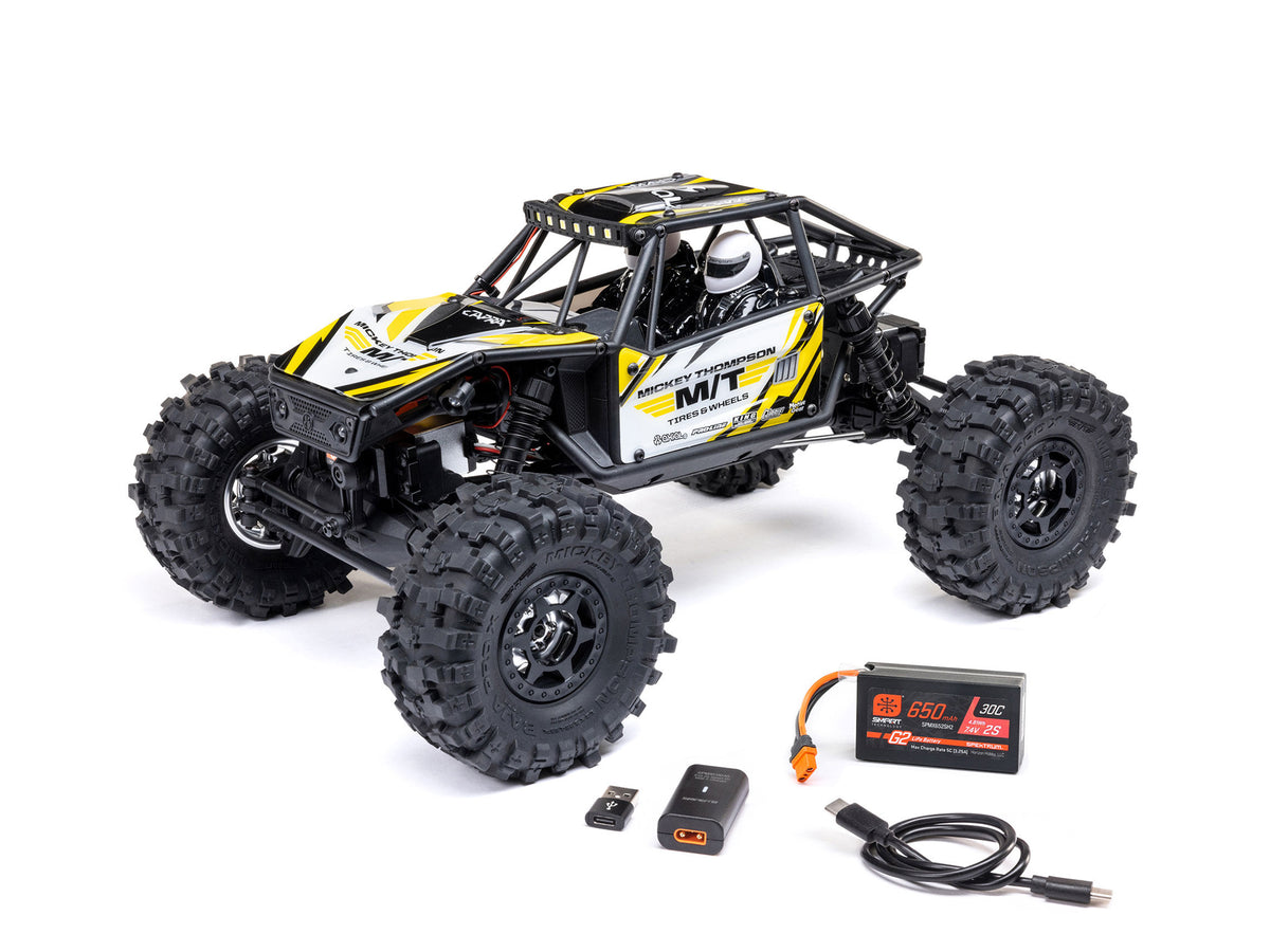 Axial 1/18 UTB18 Capra 4WS 4WD Trail Buggy RTR with Bat/Chg Yellow C-AXI-1750T2