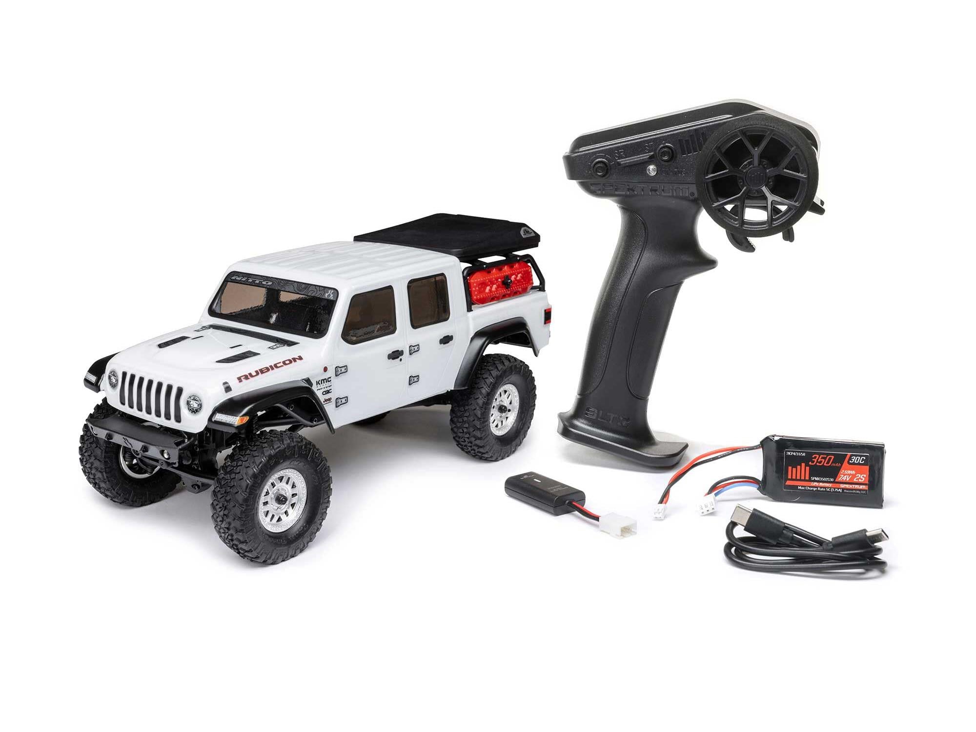 SCX24 Jeep Gladiator 4WD Rock Crawler RTR, White