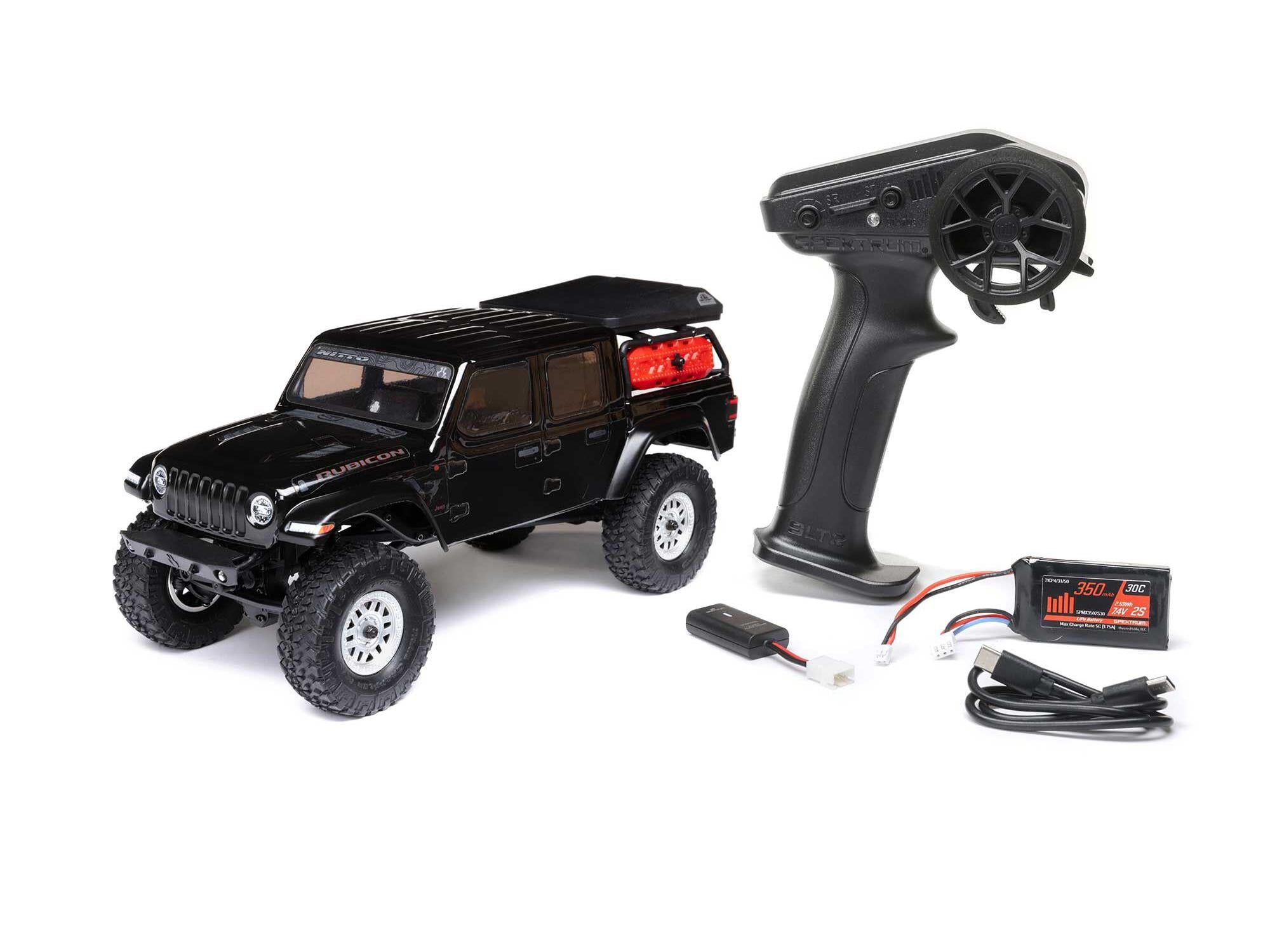 SCX24 Jeep Gladiator 4WD Rock Crawler RTR, Black