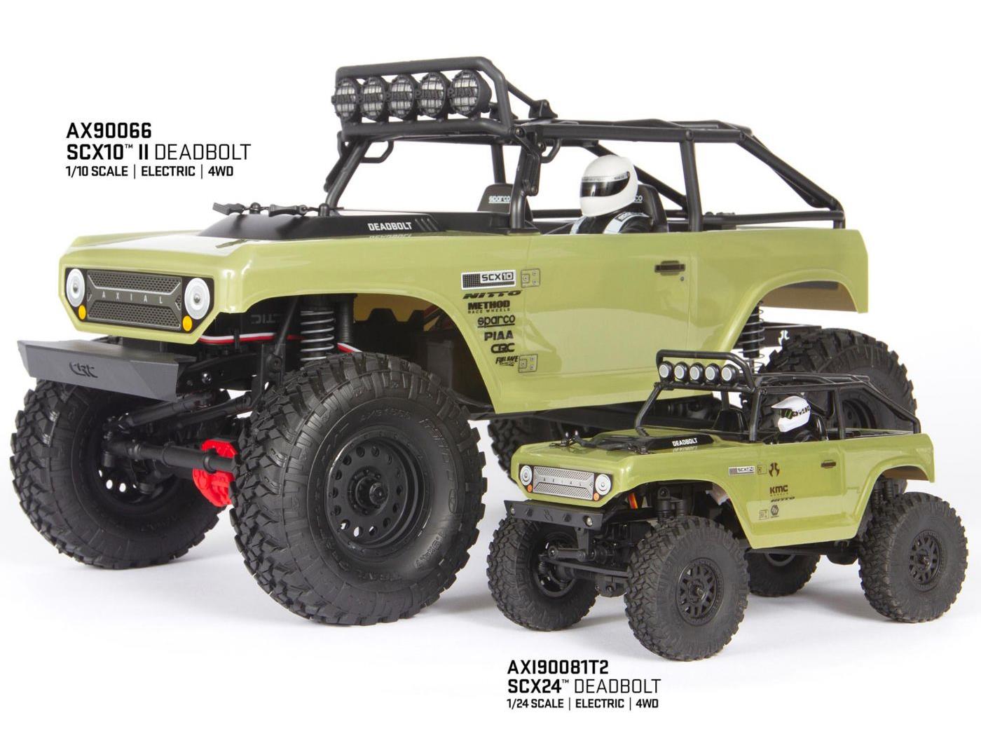 SCX24 Deadbolt 1/24th Scale Elec 4WD - RTR, Green