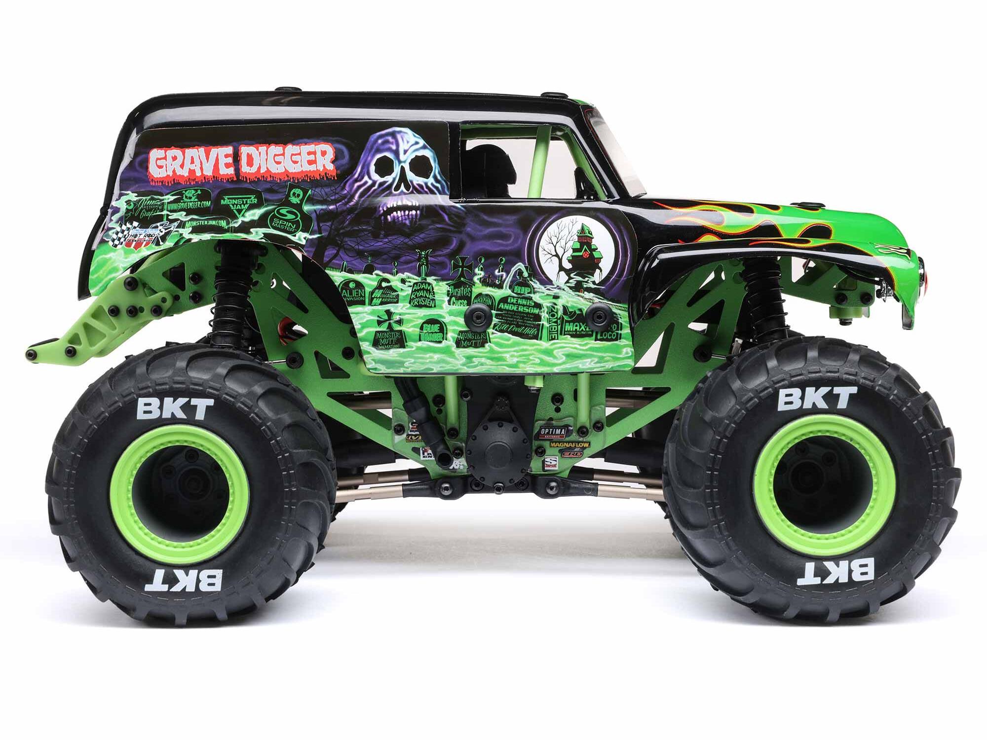 1/18 Mini LMT 4X4 Brushed Monster Truck RTR, Grave Digger