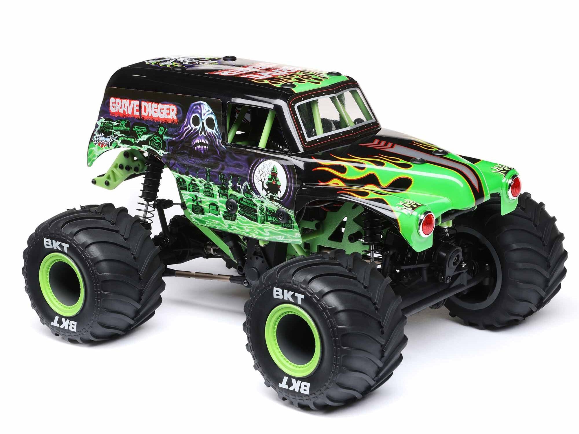 1/18 Mini LMT 4X4 Brushed Monster Truck RTR, Grave Digger