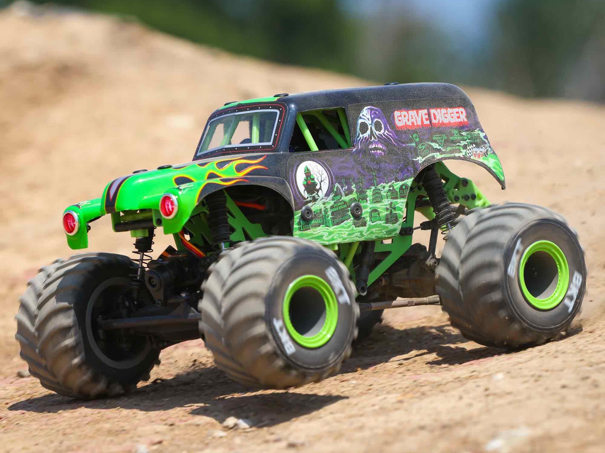 1/18 Mini LMT 4X4 Brushed Monster Truck RTR, Grave Digger