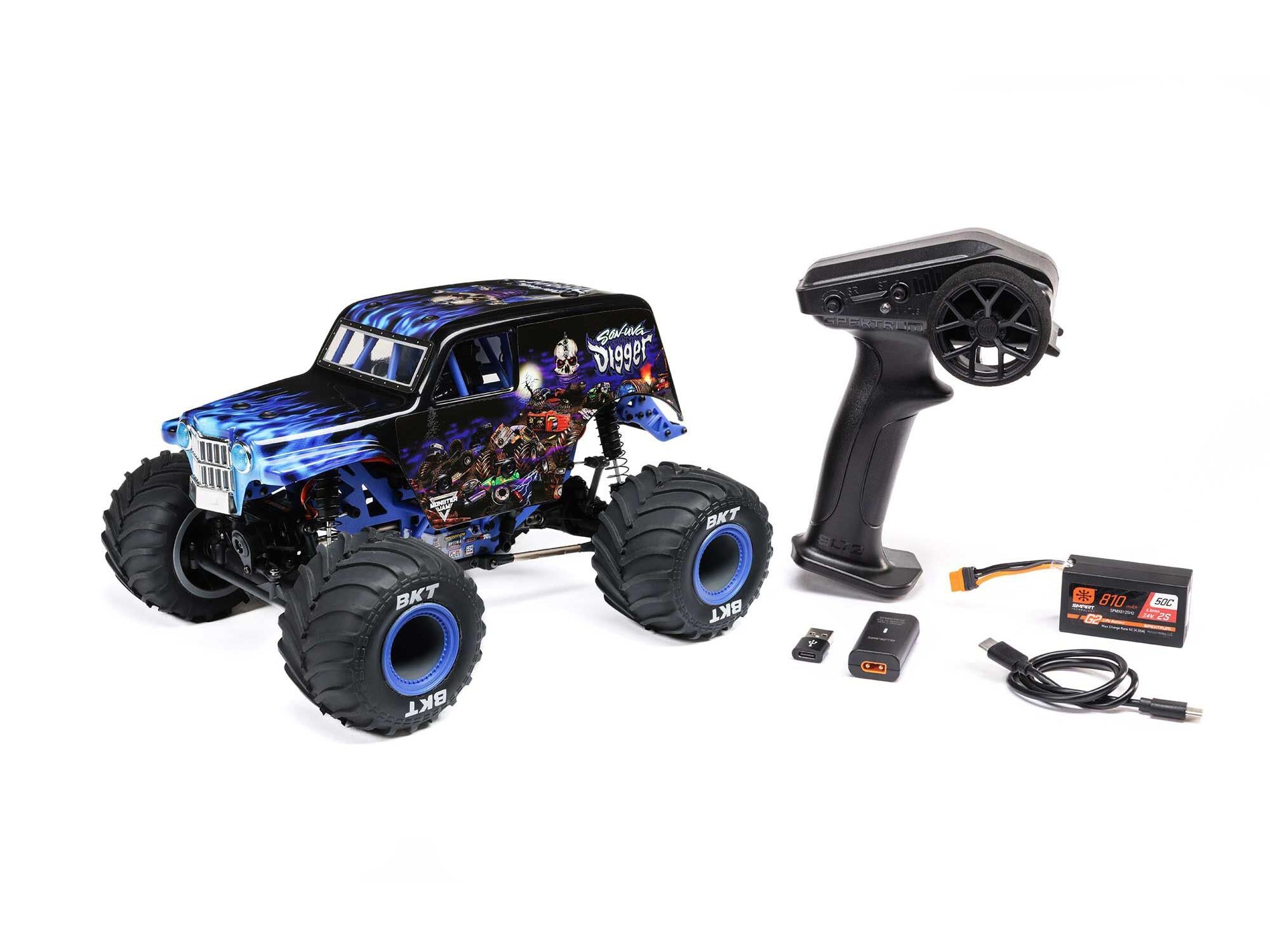 1/18 Mini LMT 4X4 Brushed Monster Truck RTR, Son-Uva Digger