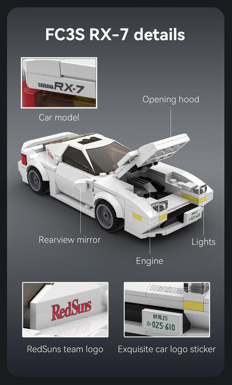 CaDa Initial D 1:24 Mazda FC3S RX-7 Car C55012W