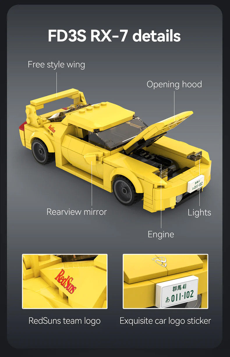 CaDa Initial D 1:24 Mazda RX-7 FD3S Car C55013W