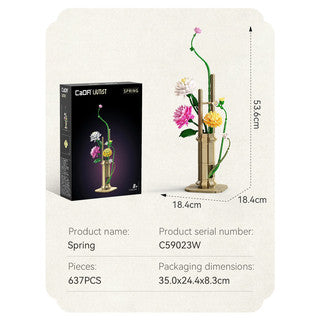 CaDa Oriental Floral Art: Spring - 613 Pcs C59023W