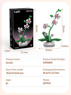 CaDa Orchid Building Block Planter - 237 Pcs C59028W