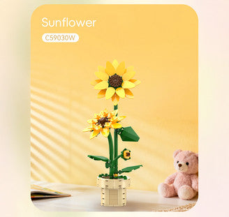 CaDa Sunflower Building Block Planter - 187 Pcs C59030W