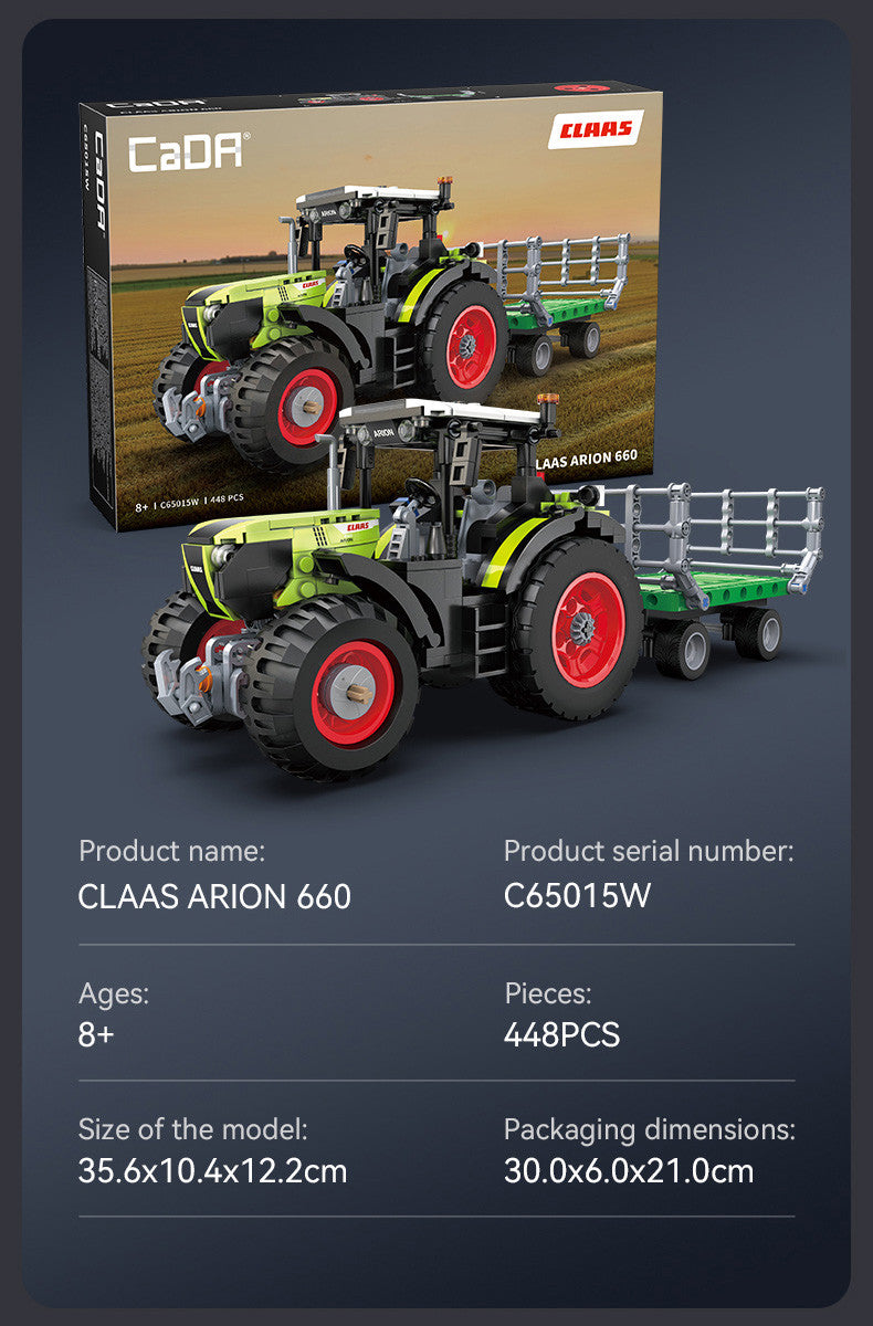 Claas Arion 660 farm tractor model with packaging details and specifications, 448 Pcs C65015W.