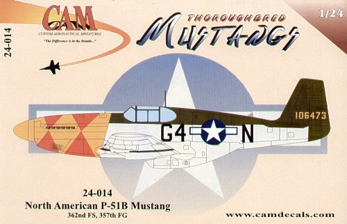 North-American P-51B Mustang (1) 42-106473 G4-N 362FS/357FG John Pugh Leiston with red/yellow diamond nose