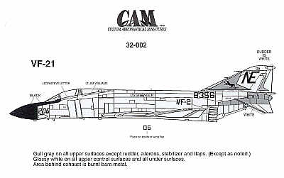McDonnell F-4J Phantom 158356 NE/206 VF-21 Freelancers USS Ranger