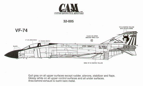 McDonnell F-4J Phantom 155761 AA/210 VF-74 Be-Devilers USS Nimitz