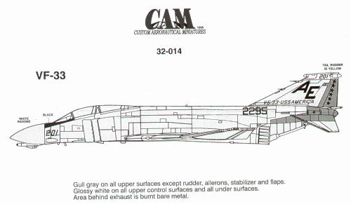 McDonnell F-4J Phantom 152295 AE/201VF-33 Tarsiers USS America