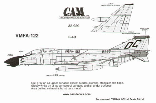 McDonnell F-4B Phantom 158377 DC/6 VMFA-122 Crusaders