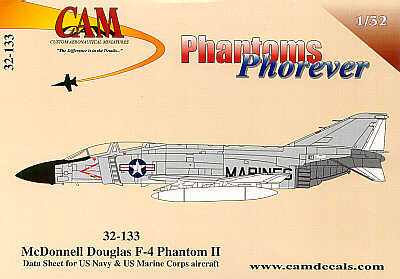 McDonnell F-4 data sheet for USN or USMC aircraft [F-4B, F-4J, F-4N and F-4S]