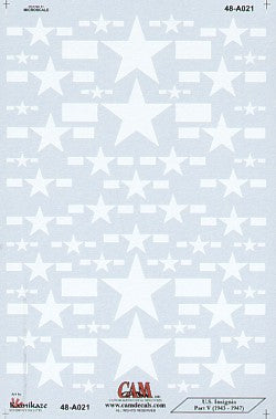 US National Insignia Part 5. 1943-47 White star and bar used on sea blue aircraft