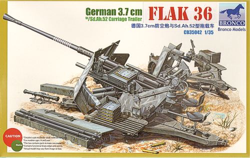 Bronco Models German 3.7cm Flak 36, CB35042