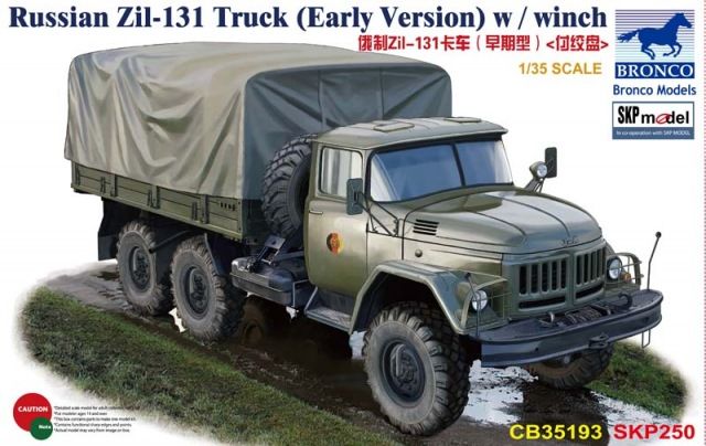 Bronco Models Soviet Zil-131 Truck (Early Version) With Winch. CB35193 - Military Vehicle Kits