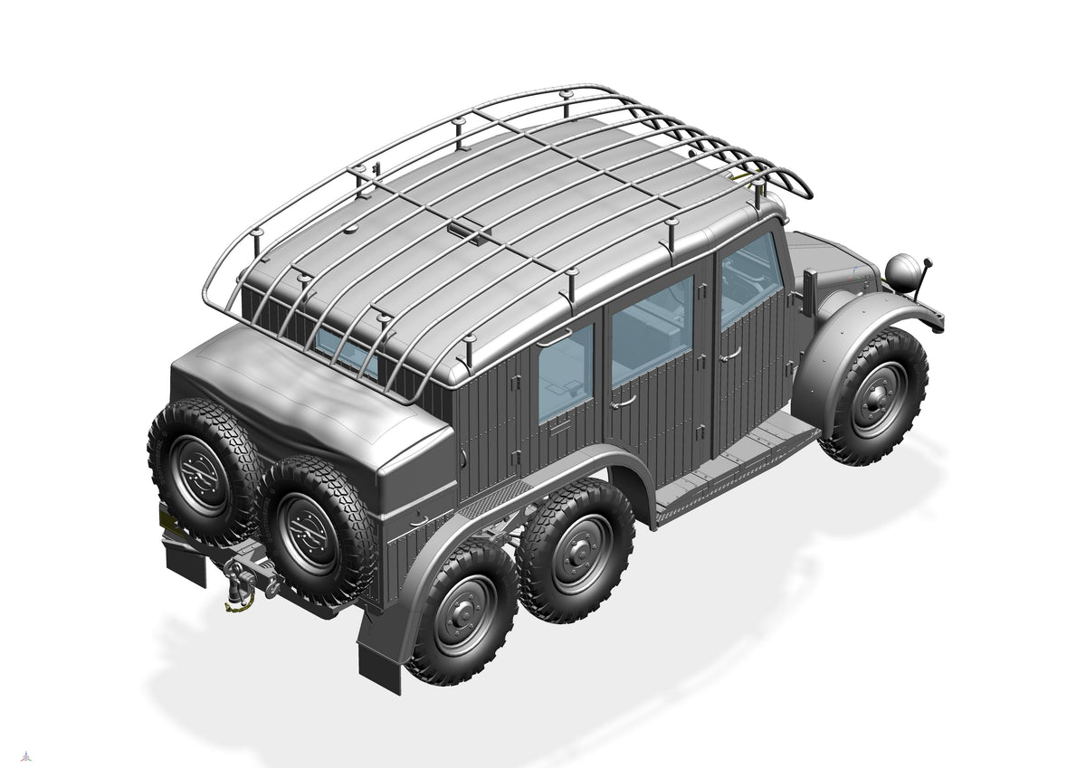 German Krupp Protze Kfz.19 Radio command Car