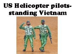 2 x U.S. Helicopter pilots Vietnam standing (designed to be used with Academy, AFV Club, Dragon, Italeri	 and Kitty Hawk Models Model kits)[Bell UH-1C AH-1W 47D] (Special Hobby sold out June 2023)