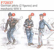 2 German (WWII) Pilots WWII + Mechanic
