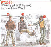 2 US Army Pilots WWII + Mechanic