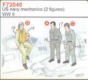 2 USN Mechanics and Pilot WWII