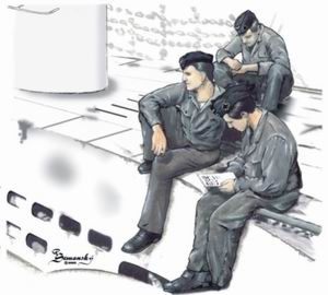 3 x crew figures at rest set 1 for U-Boat Type VIIc (designed to be used with Revell kits) (U-Boot/U-Boat/U Boat/U Boot/Submarines)