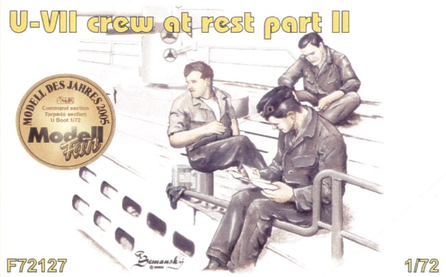 3 x crew figures at rest set 2 for U-Boat Type VIIc (designed to be used with Revell kits) (U-Boot/U-Boat/U Boat/U Boot/Submarines)