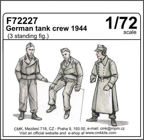 German 1944 tank crew x 3 standing figures
