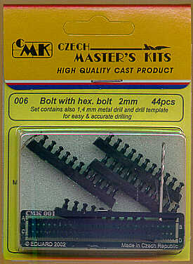 Bolt with hexagonal head 2,0 x 44 inc 1,4mm drill and template