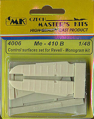 Messerschmitt Me-410B separate control surface (designed to be used with Monogram and Revell kits)