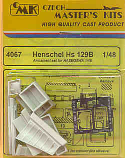 Henschel Hs-129B armament set (designed to be used with Hasegawa and Revell kits)