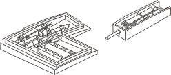Supermarine Spitfire Mk.Vb armament type C. Set contains photo etched parts, armament boxes for guns 7,7 mm (4 pcs.) and guns boxes 20 mm (2 pcs.), detailed guns 7,7 mm and Hispano cannons (designed to be used with Hasegawa and Tamiya kits)