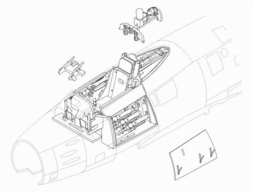 North-American F-86F Sabre interior (designed to be used with Hasegawa kits)[F-30 F-35 F-40]