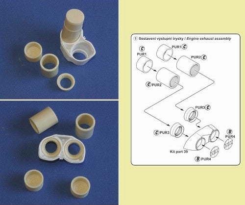 BAC TSR-2 Exhaust Nozzle Set (designed to be used with Airfix kits)