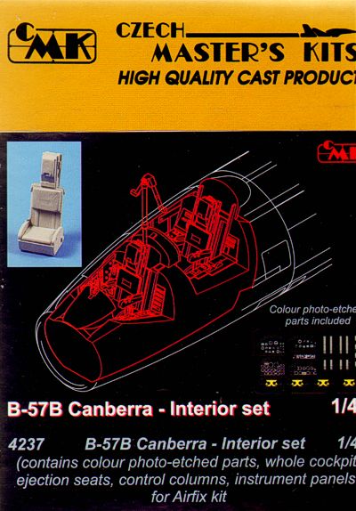 Martin B-57B Canberra interior set (designed to be used with Airfix kits)[BAC/EE Canberra B-57B/Martin RB-57E/Martin RB-57G]
