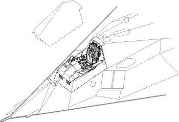 Lockheed F-117A interior set. Contains color photo-etched parts, resin parts for cockpit and seat. (designed to be used with Academy kits)(Special Hobby sold out November 2023)