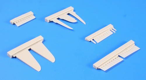Mitsubishi A6M5c Zero control surfaces set (designed to be used with Hasegawa kits) (discontinued May 2024)