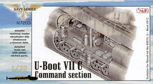 Type VIIc U-Boat interior command section (designed to be used with Revell kits) (U-Boot/U-Boat/U Boat/U Boot/Submarines)