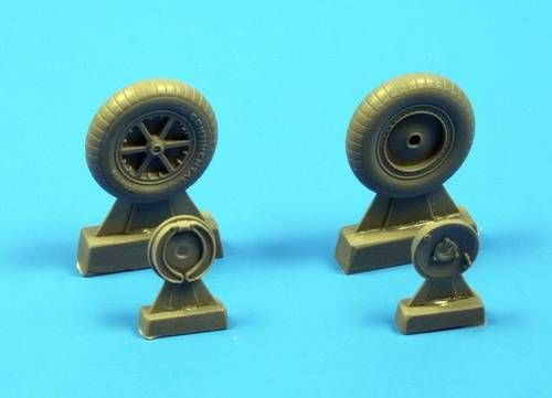 Messerschmitt Bf-109E Wheels (designed to be used with Cyber-Hobby, Dragon, Eduard kits, Hasegawa, Hobby 2000 and Trumpeter kits)[Bf-109E-1 Bf-109E-3 Bf-109E-4 Bf-109E-7]