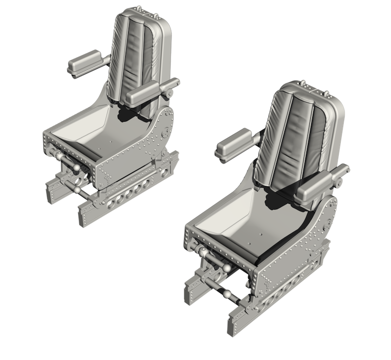 Siebel Si-204/Aero C-3 Pilots' Seats (designed to be used with Special Hobby kits)