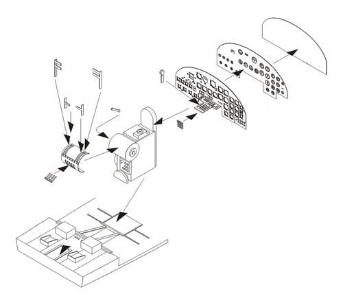 Boeing B-17F/B-17G Flying Fortress - Instrument panel Seats (designed to be used with Academy, Hasegawa and Revell kits) [B-17C B-17D B-17F B-17G]