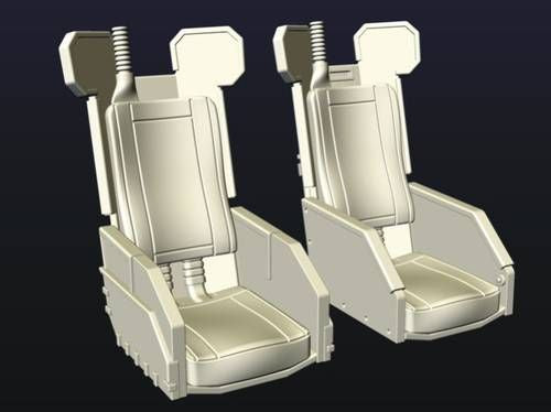 Bell AH-1G Cobra Seats (designed to be used with Special Hobby kits)