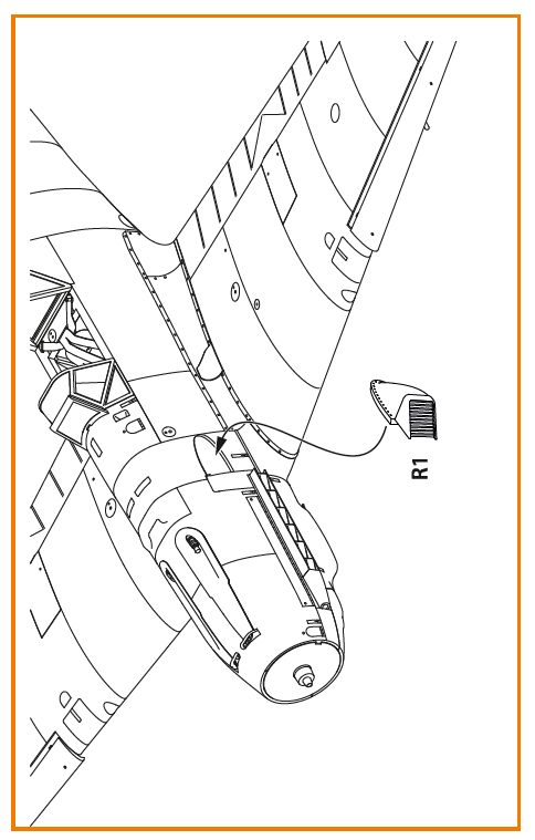 Messerschmitt Bf-109E air intake (designed to be used with Wingsy kits)